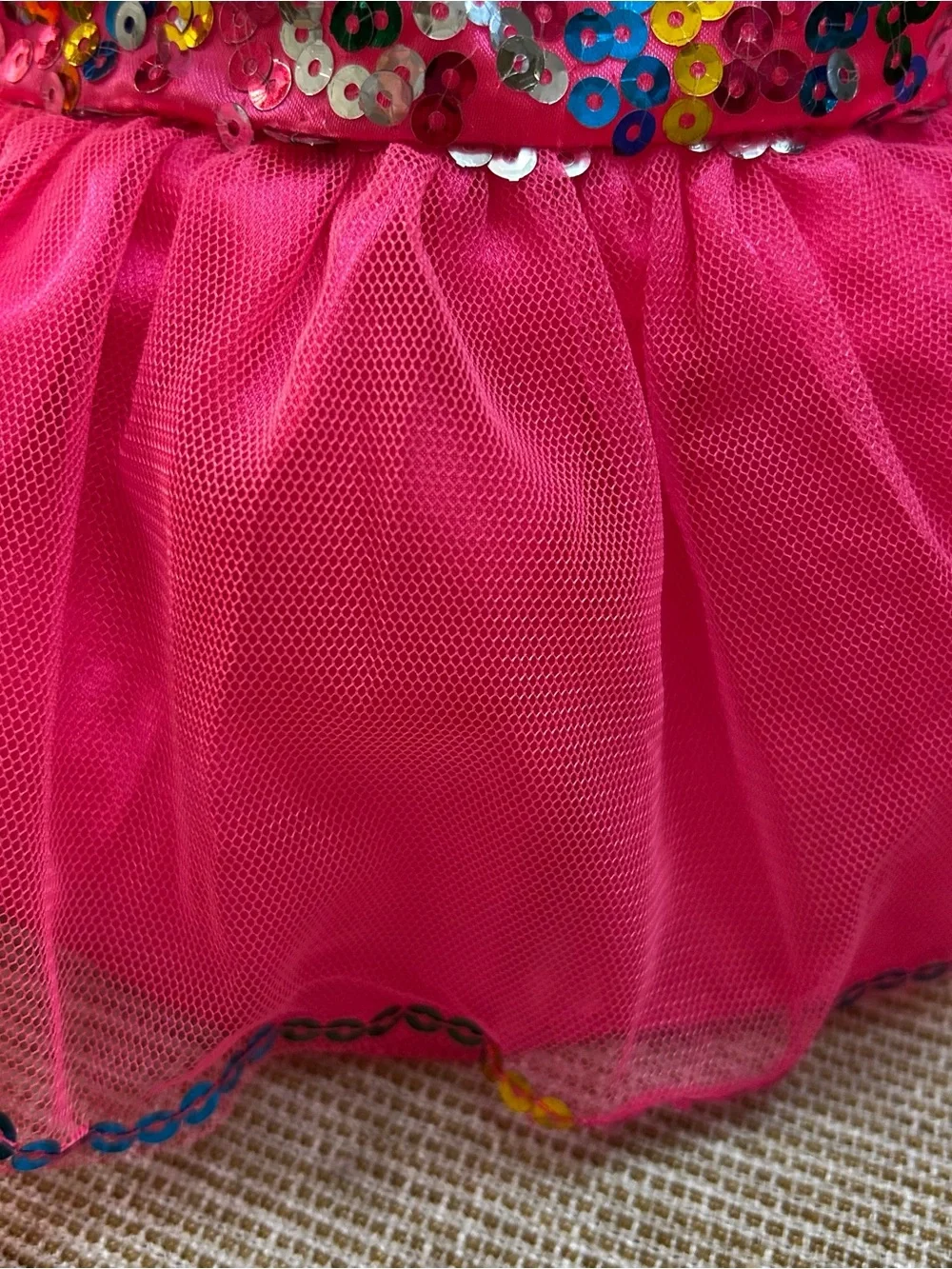 Build-A-Bear Workshop Pink Sequin Tulle Tutu Dress Special Occasion Bear Outfit